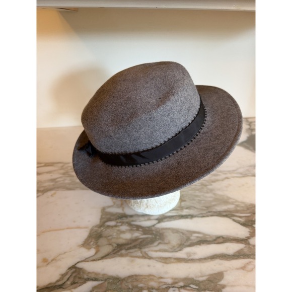 Lancaster Gray Felt Vintage 80s Bobo Wool Felt Hat One Size - Picture 3 of 6